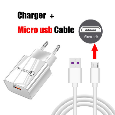 Încărcător USB Încărcare rapidă QC 3.0 pentru telefon Xiaomi Redmi Note 9 Pro Redmi K40 Pro Samsung Huawei 18W Adaptor încărcătoare pentru telefon mobil