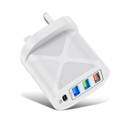 lovebay Quick Charge 48W-os adapter töltő C típusú PD dugó 4 portos gyorstöltő iPhone 13 11 12 Xiaomi EU US UK telefontöltőkhöz