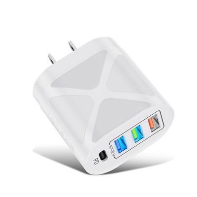 lovebay Quick Charge 48W-os adapter töltő C típusú PD dugó 4 portos gyorstöltő iPhone 13 11 12 Xiaomi EU US UK telefontöltőkhöz
