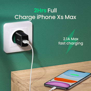 Ugreen 5V 2.1A USB Charger for iPhone 14 13 12 pro max X 8 Fast Charger Wall Adapter for Samsung S21 Xiaomi Redmi Phone Charger