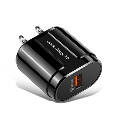 Gyorstöltő QC3.0 USB töltő EU USA fali mobiltelefon töltő adapter iPhone 11 XS MAX gyorstöltés Samsunghoz