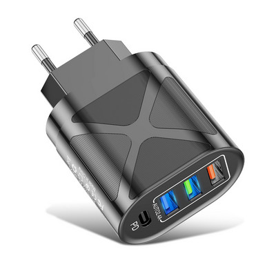 48W PD USB C töltő Gyorstöltés QC 4.0 PD 3.0 mobiltelefon gyorstöltés iphone Xiaomi redmi Travel Type C töltőadapterhez