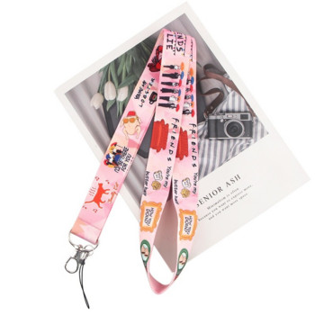 Friends Lanyard Μπρελόκ Σχοινί Κινητό Τηλέφωνο Λαιμός Κορδόνι Κλειδί Κάρτα ταυτότητας USB Κλιπ σήματος DIY Lasso Lanyard Kawaii Lanyard