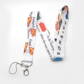 Friends Lanyard Μπρελόκ Σχοινί Κινητό Τηλέφωνο Λαιμός Κορδόνι Κλειδί Κάρτα ταυτότητας USB Κλιπ σήματος DIY Lasso Lanyard Kawaii Lanyard