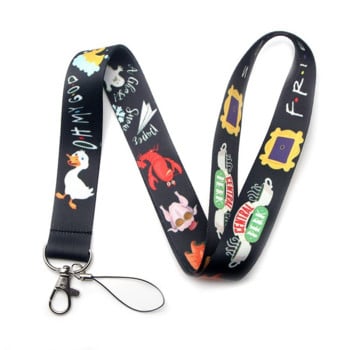 Friends Lanyard Μπρελόκ Σχοινί Κινητό Τηλέφωνο Λαιμός Κορδόνι Κλειδί Κάρτα ταυτότητας USB Κλιπ σήματος DIY Lasso Lanyard Kawaii Lanyard