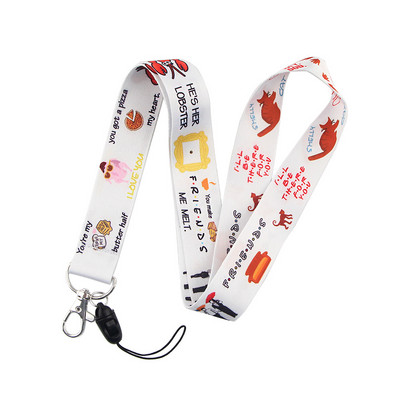 Barátok Nyakpánt Kulcstartó Kötél Mobiltelefon Nyakpánt Zsinór kulcs azonosítókártya USB jelvénykapocs DIY Lasso Lanyard Kawaii Lanyard