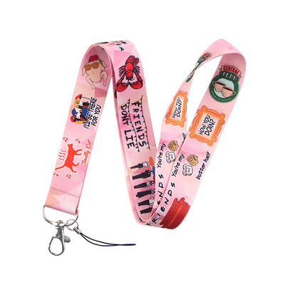 Barátok Nyakpánt Kulcstartó Kötél Mobiltelefon Nyakpánt Zsinór kulcs azonosítókártya USB jelvénykapocs DIY Lasso Lanyard Kawaii Lanyard
