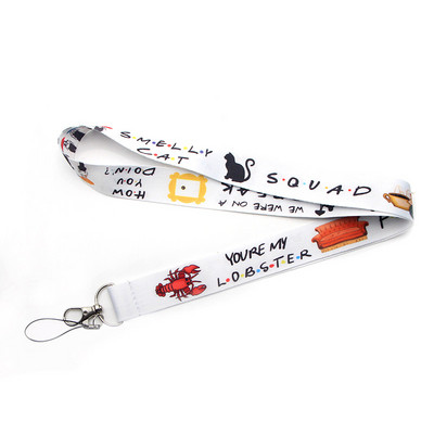 Barátok Nyakpánt Kulcstartó Kötél Mobiltelefon Nyakpánt Zsinór kulcs azonosítókártya USB jelvénykapocs DIY Lasso Lanyard Kawaii Lanyard