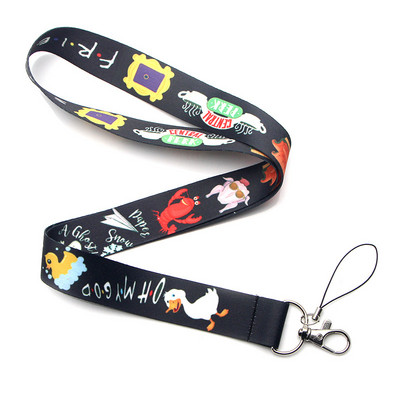 Barátok Nyakpánt Kulcstartó Kötél Mobiltelefon Nyakpánt Zsinór kulcs azonosítókártya USB jelvénykapocs DIY Lasso Lanyard Kawaii Lanyard