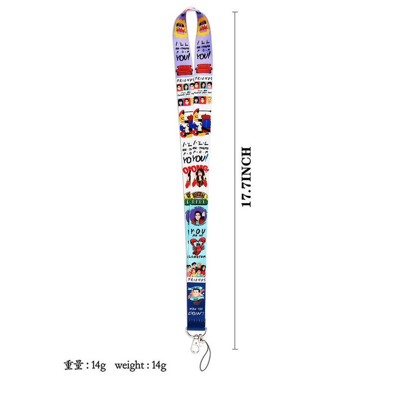 Prijatelji Uzica Privjesak za ključeve Uže Mobilni telefon Vrpca oko vrata Ključ ID kartica USB kopča za značku DIY Lasso uzica Kawaii uzica