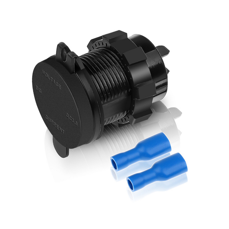 Hot QC 3.0 USB telefon Adapter za brzo punjenje LED voltmetar Zaslon napona Vozilo DC12V-24V Vodootporna utičnica