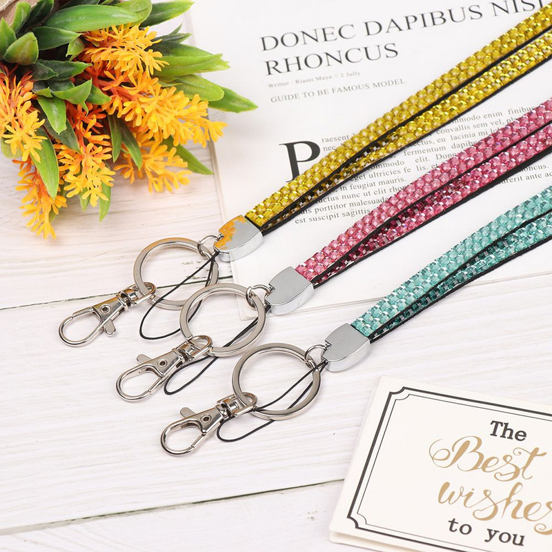 1 kom. bedževi, držač kartice s dijamantskim dijamantima, remen za oko, koji se može uvući, viseći konop, ogrlica, remen za mobilni telefon