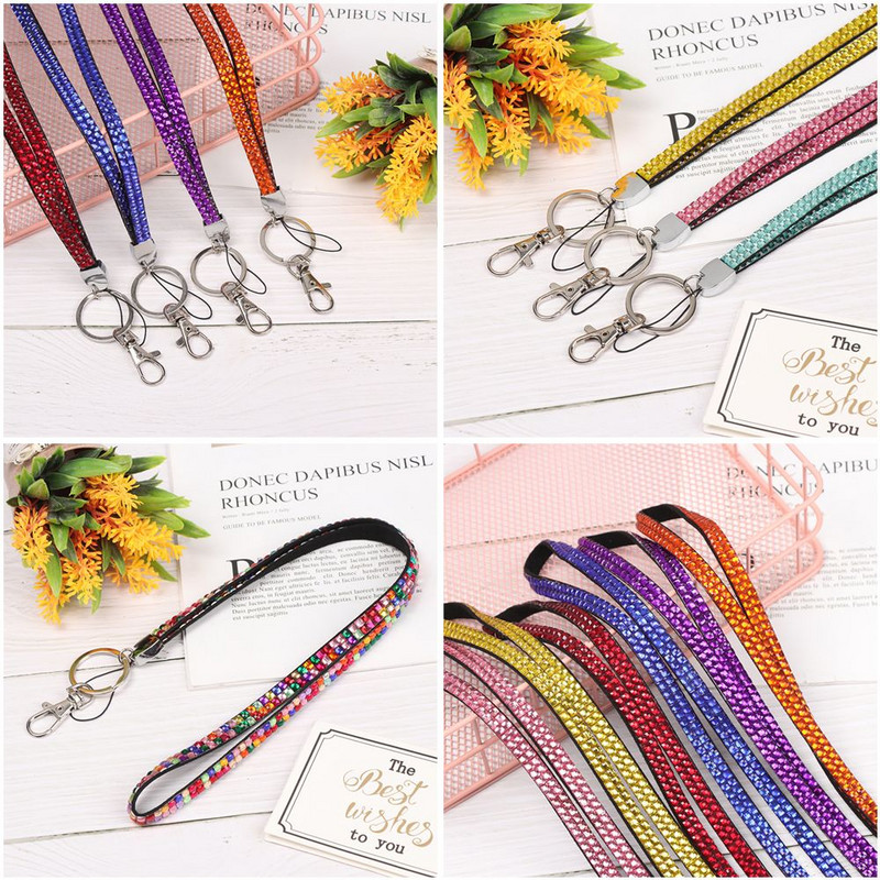 1 kom. bedževi, držač kartice s dijamantskim dijamantima, remen za oko, koji se može uvući, viseći konop, ogrlica, remen za mobilni telefon