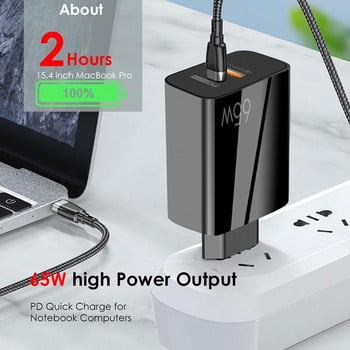 65W USB Type C зарядно устройство USB Quick Charge 3.0 5 порта Мобилен телефон Бързо PD зарядно устройство Адаптер за IPhone14 13 Pro Max за Samsung