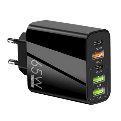65 W USB Type C töltő USB Quick Charge 3.0 5 portos mobiltelefon gyors PD töltő adapter iPhone14 13 Pro Max telefonhoz Samsunghoz