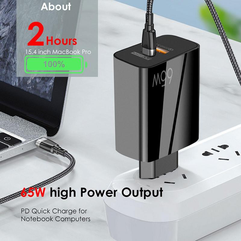 65W USB tip C punjač USB Quick Charge 3.0 5 priključaka za mobilni telefon, brzi PD adapter za punjenje za iPhone14 13 Pro Max za Samsung