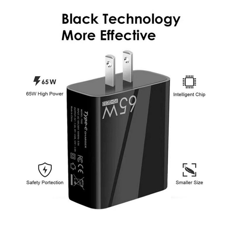 65W USB tip C punjač USB Quick Charge 3.0 5 priključaka za mobilni telefon, brzi PD adapter za punjenje za iPhone14 13 Pro Max za Samsung