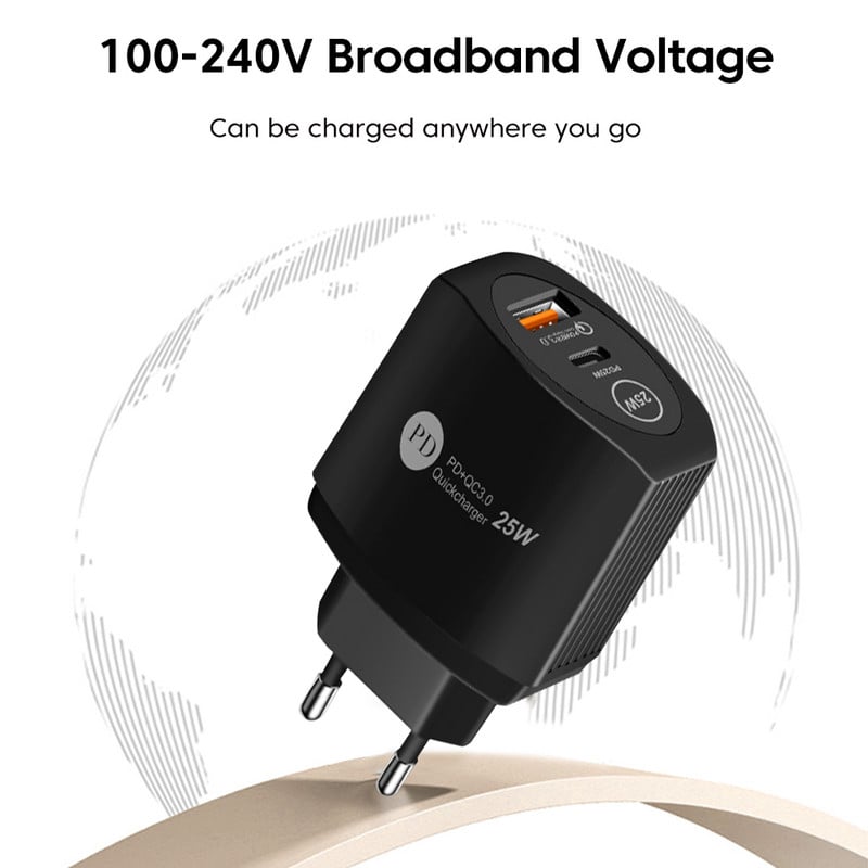 Olaf PD 25W USB C įkroviklis Telefono įkroviklis Greitas įkrovimas C tipo įkroviklis Greitas įkrovimas 3.0 Adapteris iPhone Xiaomi Huawei Samsung