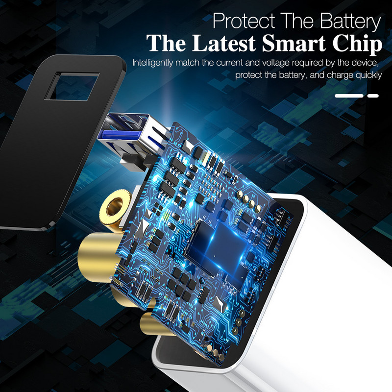 5V 3.1A digitalni zaslon USB punjač za iPhone punjač 3.0 USB brzo punjenje zidni telefonski punjač za iPhone 12 11 Samsung Xiaomi