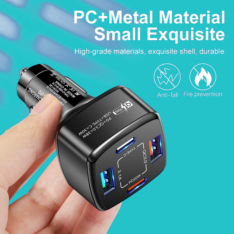 Dvostruki USB C auto punjač Brzo punjenje USB tip C Brzi punjač PD QC3.0 za iphone Samsung Xiaomi auto punjač za telefon KABEL