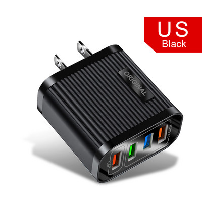 4 porta 60W USB punjač zidni adapter brzi punjač za telefon punjenje za iphone Samsung Xiaomi tablet brzi mobilni punjač QC3.0