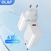 Olaf 67W GaN töltőadapter gyorstöltő 3.0 QC3.0 fali mobiltelefon USB töltő gyorstöltés iPhone Xiaomi Huaweihez
