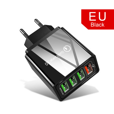 OLAF 3.1A 4 portos USB töltő Quick Charge 3.0 Samsung iPhone XiaoMi huawei fali mobiltelefon univerzális adapter gyorstöltés