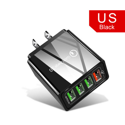 OLAF 3.1A 4 portos USB töltő Quick Charge 3.0 Samsung iPhone XiaoMi huawei fali mobiltelefon univerzális adapter gyorstöltés