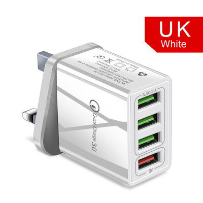 OLAF 3.1A 4 portos USB töltő Quick Charge 3.0 Samsung iPhone XiaoMi huawei fali mobiltelefon univerzális adapter gyorstöltés