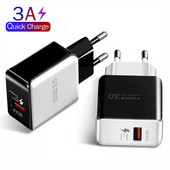 Quick Charge 3.0 USB töltő Univerzális QC 3.0 18W gyorstöltő adapter fali mobiltelefon töltő iPhone 14 Samsung Xiaomihoz