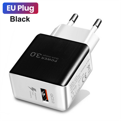 Quick Charge 3.0 USB töltő Univerzális QC 3.0 18W gyorstöltő adapter fali mobiltelefon töltő iPhone 14 Samsung Xiaomihoz