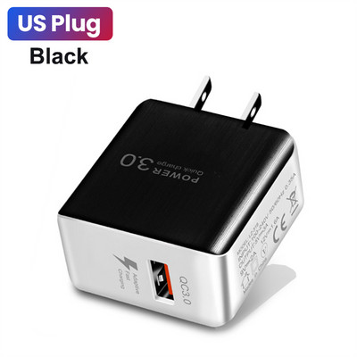 Quick Charge 3.0 USB töltő Univerzális QC 3.0 18W gyorstöltő adapter fali mobiltelefon töltő iPhone 14 Samsung Xiaomihoz