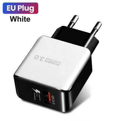 Quick Charge 3.0 USB töltő Univerzális QC 3.0 18W gyorstöltő adapter fali mobiltelefon töltő iPhone 14 Samsung Xiaomihoz
