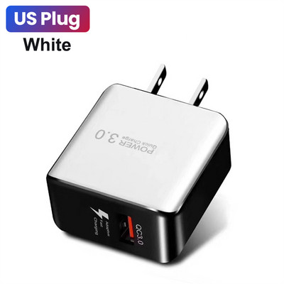 Quick Charge 3.0 USB töltő Univerzális QC 3.0 18W gyorstöltő adapter fali mobiltelefon töltő iPhone 14 Samsung Xiaomihoz