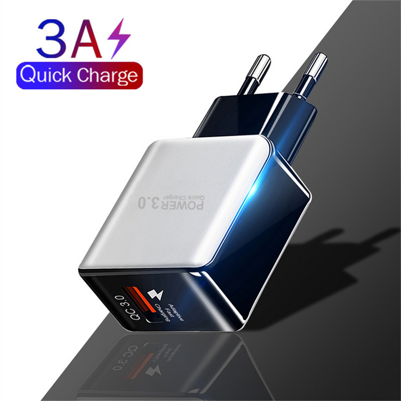 Quick Charge 3.0 USB punjač Univerzalni QC 3.0 18W Adapter za brzo punjenje zidni punjač za mobitele za iPhone 14 Samsung Xiaomi
