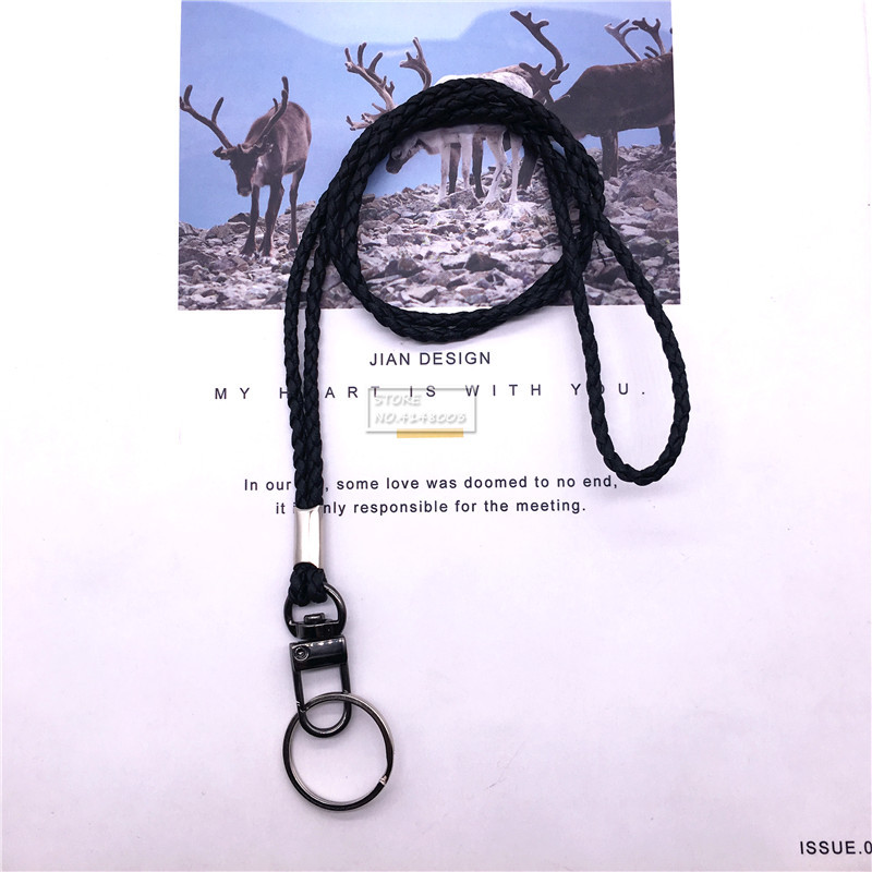 Najlonski šuplji remen oko vrata s kopčom i uzicom za ključeve Držač ID značke Kamera Mobitel za iPod MP3 MP4 USB Flash Drive