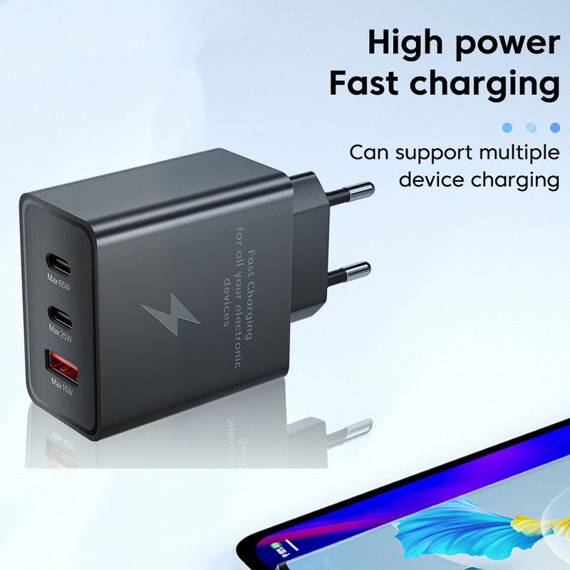 105W USB tip C punjač Quick Charge 3.0 PD tip C punjač za brzo punjenje zidni telefonski adapter za Samsung Xiaomi iPhone 14 13 iPad