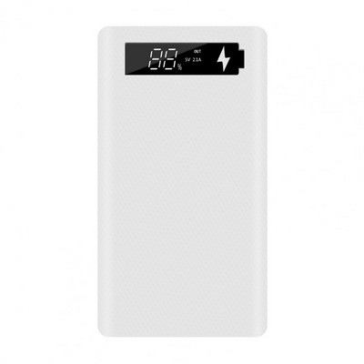 M6 Power Bank Box Kompakt, tartós LED-fénnyel, kettős USB-porttal