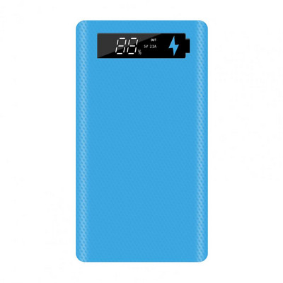 M6 Power Bank Box Kompakt, tartós LED-fénnyel, kettős USB-porttal