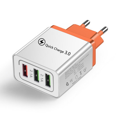 5V 3A USB töltő Gyorstöltő 3.0 QC 3.0 gyorstöltő adapter 3 USB mobiltelefon töltő iphone XR XS Max X 7 8 töltőhöz