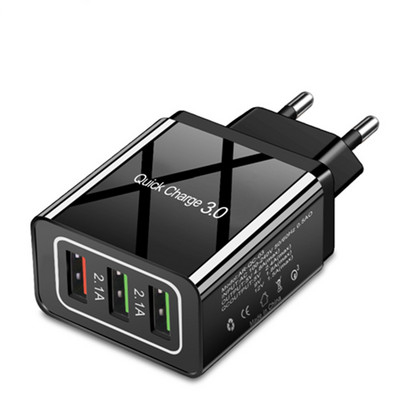 5V 3A USB töltő Gyorstöltő 3.0 QC 3.0 gyorstöltő adapter 3 USB mobiltelefon töltő iphone XR XS Max X 7 8 töltőhöz
