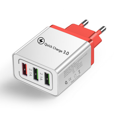 5V 3A USB töltő Gyorstöltő 3.0 QC 3.0 gyorstöltő adapter 3 USB mobiltelefon töltő iphone XR XS Max X 7 8 töltőhöz