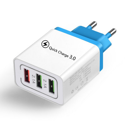 5V 3A USB töltő Gyorstöltő 3.0 QC 3.0 gyorstöltő adapter 3 USB mobiltelefon töltő iphone XR XS Max X 7 8 töltőhöz