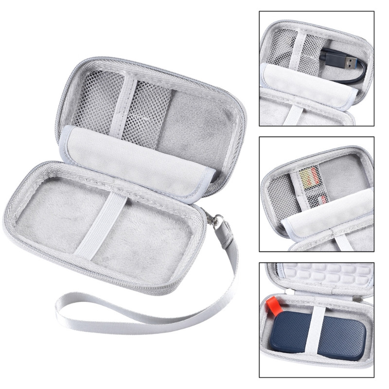 Prijenosni hard za SanDisk E30 E81 SSD Putne zaštitne torbe za pohranu s mrežastim unutarnjim džepom SSD otporan na udarce