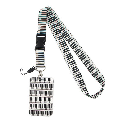 CB0198 Hangjegy zongora kulcstartó Art zsinór kulcsokhoz Kulcstartó zsinór szíj telefonhoz Tartozékok Nyakpánt kulcstartó