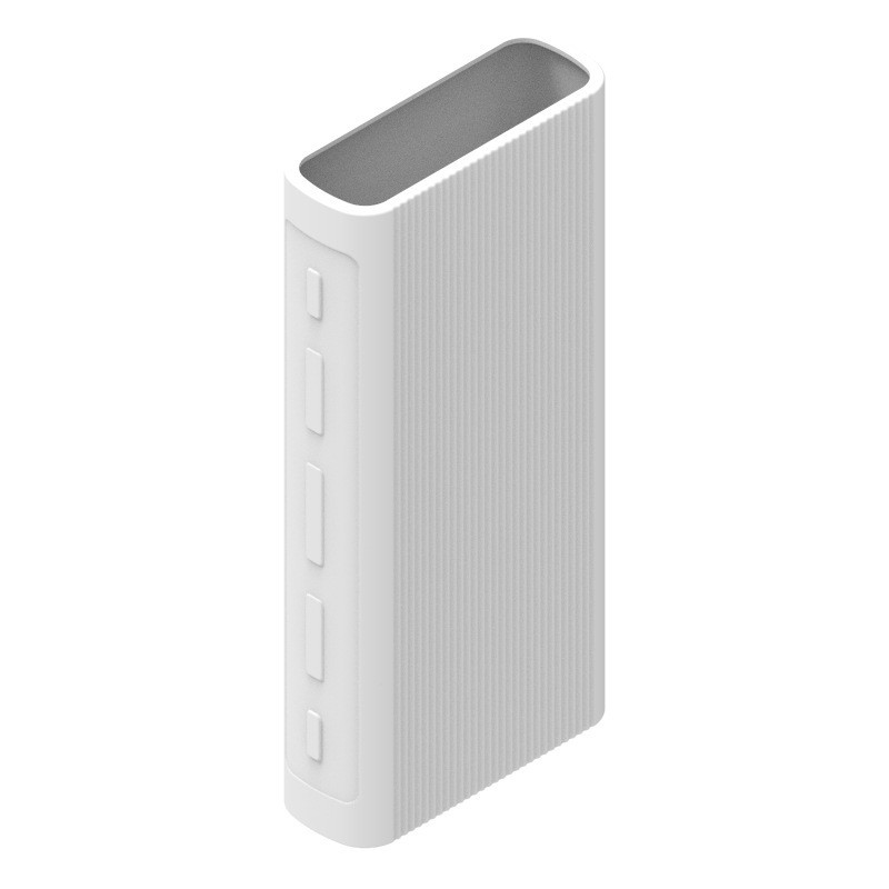 Silikono apsauginis dėklo dangtelis, skirtas Xiaomi Powerbank 10000mAh dviejų USB prievadų Skin Shell rankovės apsauginis dangtelis