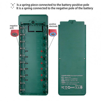 Удобна многоверижна защита Кутия за батерии Без запояване 10x18650 Батерии Резервни батерии Power Bank Shell Бързо зареждане