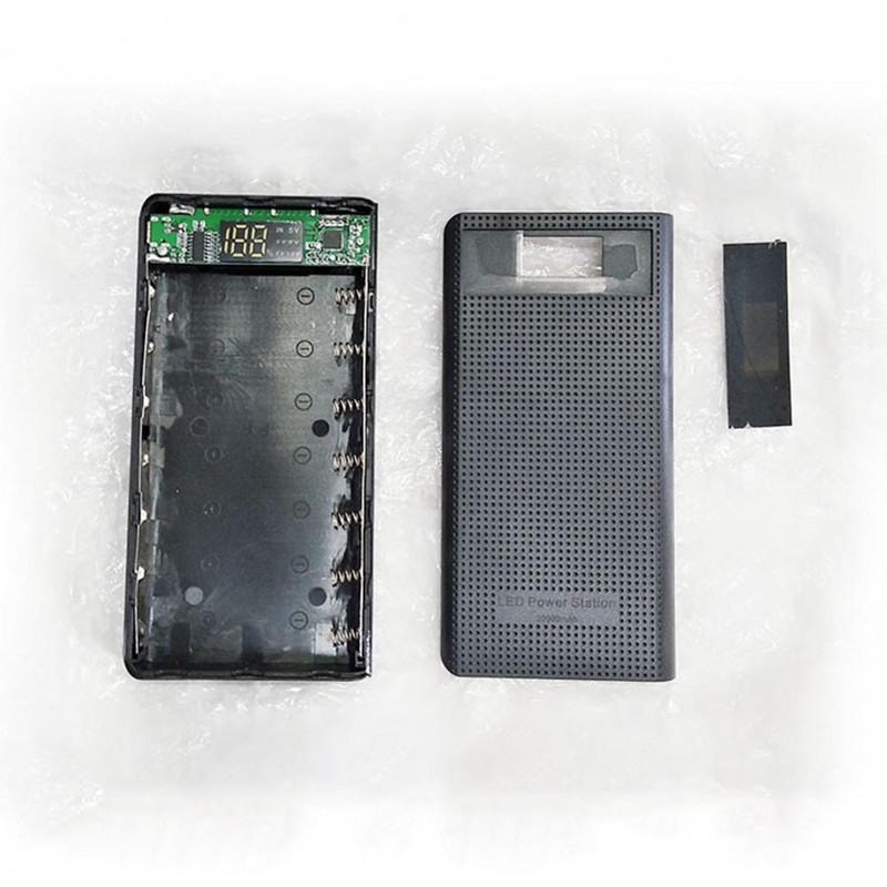 Mugav mitme vooluahela kaitse akuümbris jootmata 10x18650 patareid Asendustoitepanga kest Kiirlaadimine