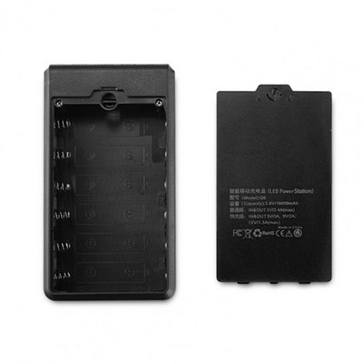 Praktikus újrafelhasználható 6 x 18650 mobil Power Bank héj, nagy kapacitású, erős zseblámpával ellátott Power Bank ház okostelefonhoz