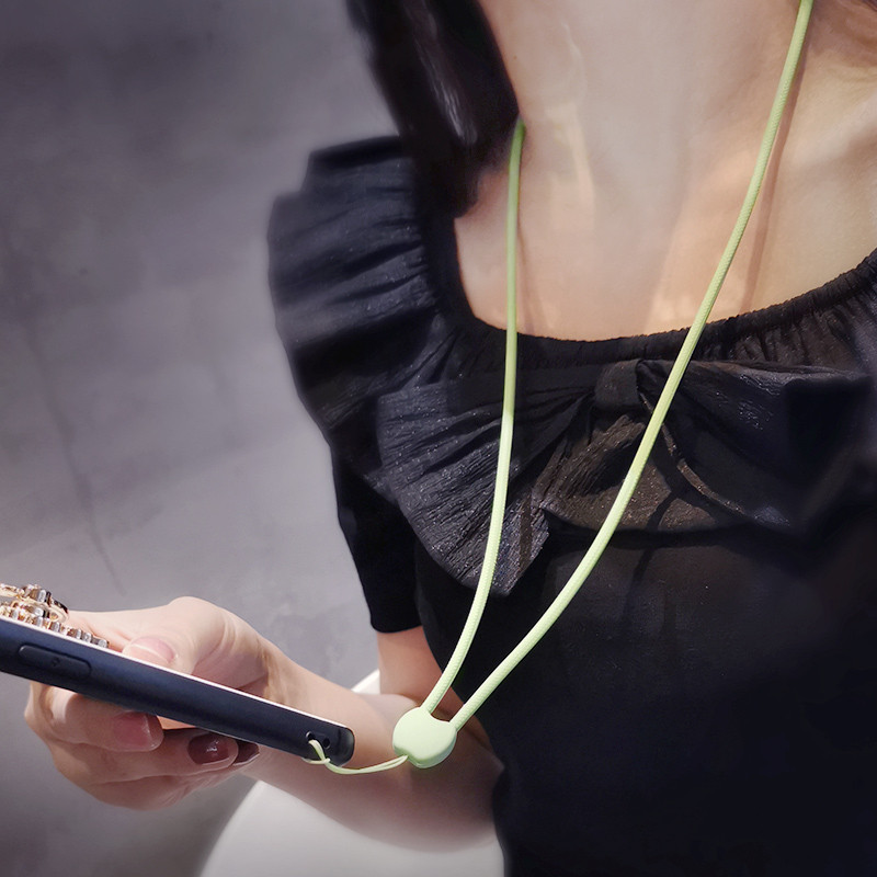 Mobiiltelefonipael pikk vedel silikoonist ripats mugav kaelata mobiiltelefoni ümbris kaelapael ketitropp kaotsiminekuvastane